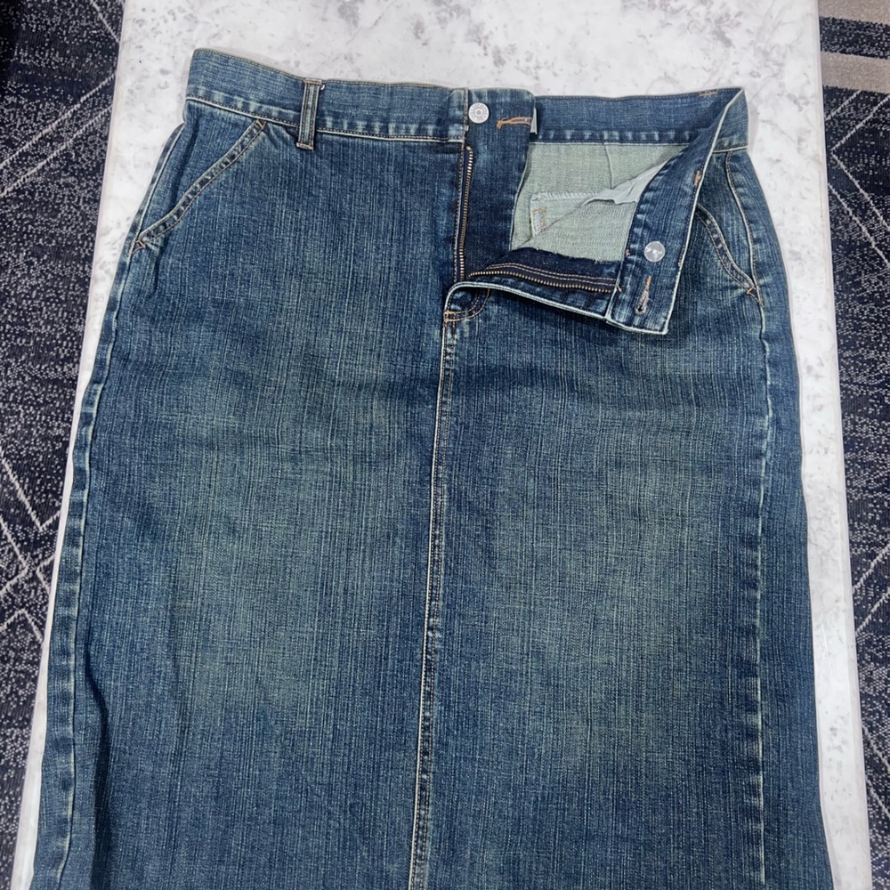 GAP Women's Denim Midi Skirt in Blue